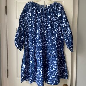 H&M Royal Blue Balloon Sleeve Dress in Size Large